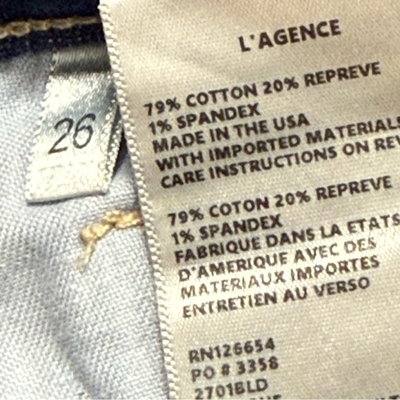 L'AGENCE Marguerite High-Rise Skinny Jeans 26 Blue - Picture 9 of 15